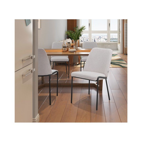 Set di sedie da pranzo grigio chiaro 2 pz Joelle - Støraa-image-1