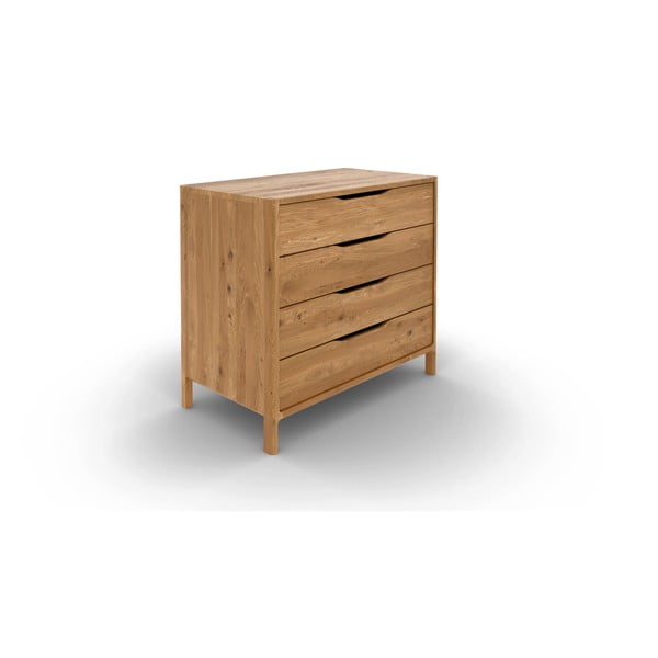 Cassettiera bassa in legno di quercia in colore naturale 95x80 cm Twig - The Beds-image-2