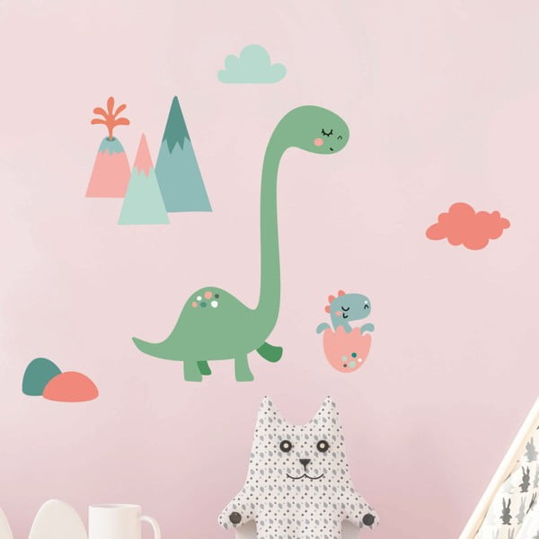 Adesivi murali con dinosauri mamma e bambino - Ambiance