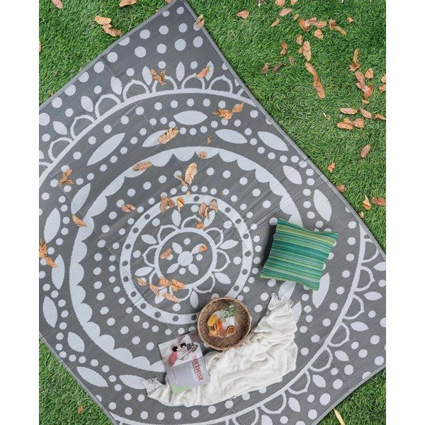 Coperta da picnic bianco-grigio 240x330 cm - Oyo Concept-image-4