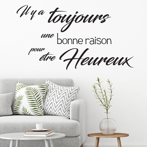 Černá samolepka Ambiance Quote Toujours