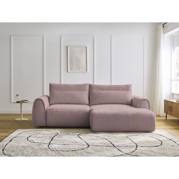 Divano angolare in rosa chiaro Aden – Bobochic Paris-image-1