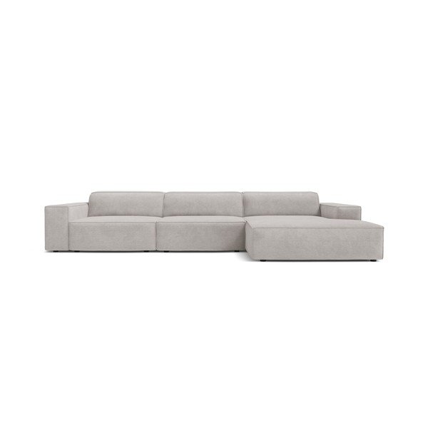 Divano angolare componibile grigio chiaro (con penisola a destra/con chaise lounge) Jodie – Micadoni -image-1