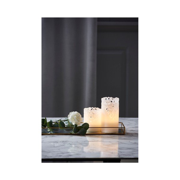 Candela LED in cera bianca, altezza 15 cm Clary - Star Trading-image-2