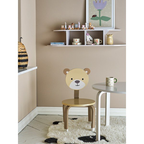 Sedia per bambini giallo chiaro e beige Marle - Bloomingville Mini-image-1