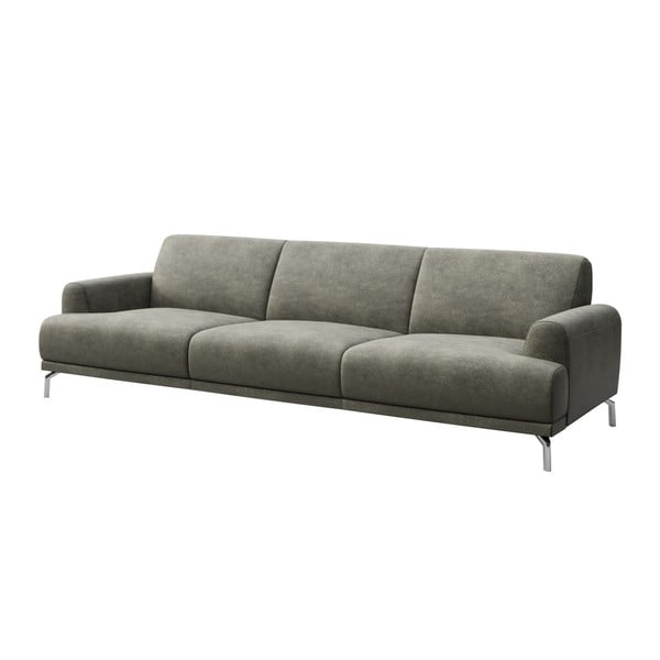 Divano in similpelle grigio, 240 cm Puzo - MESONICA-image-2