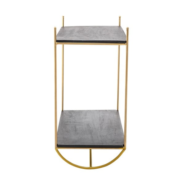 Scaffale a castello in legno di mango nero/oro Carly - Bloomingville-image-2