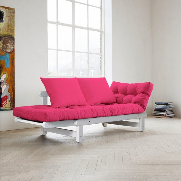 Rozkládací pohovka Karup Beat White/Magenta