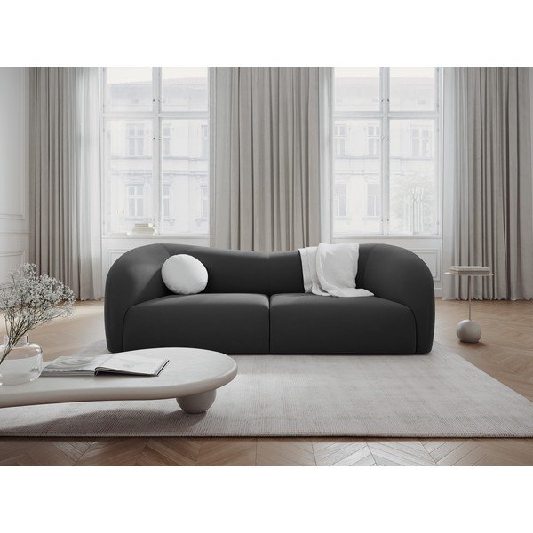 Divano in velluto grigio 237 cm Santi - Interieurs 86-image-1
