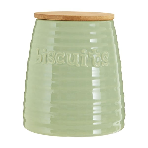 Vaso verde chiaro con coperchio in bambù , 1,5 l Winnie - Premier Housewares