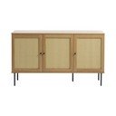 Cassettiera bassa effetto rovere colore naturale 140x80 cm Pensacola - Unique Furniture