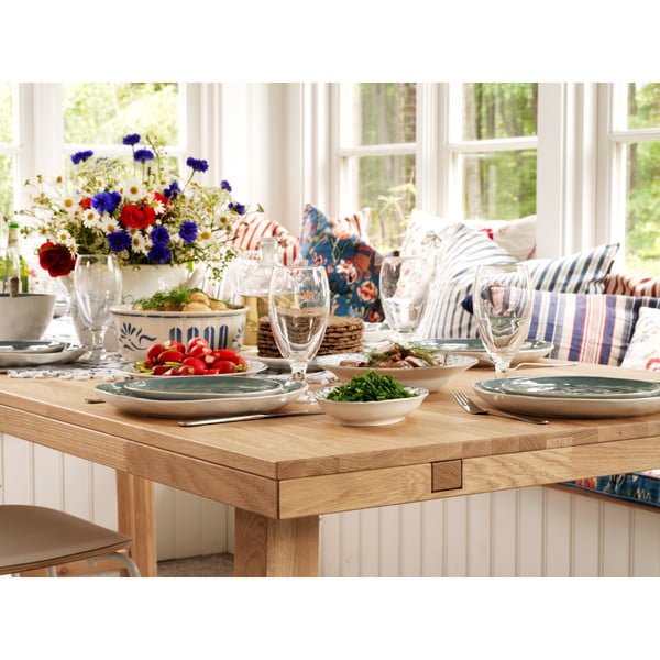 Tavolo da pranzo in legno di quercia effetto lucido 220 x 95 cm Brooklyn - Rowico-image-4