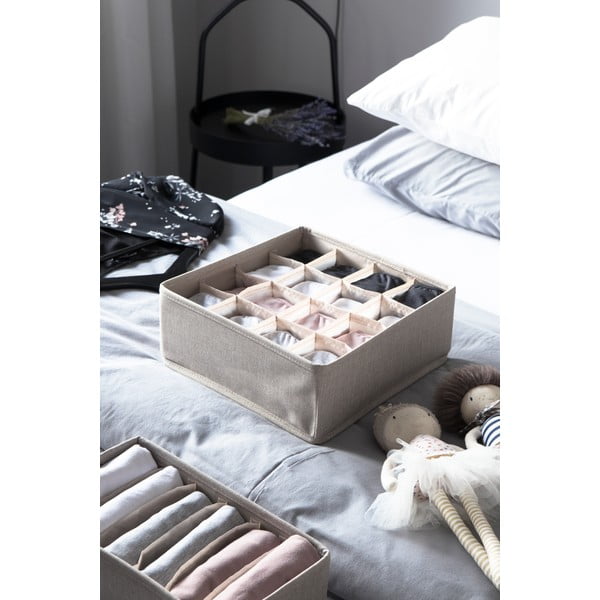 Organizzatore per cassetti beige con 16 scomparti Cassetto - Bigso Box of Sweden-image-3