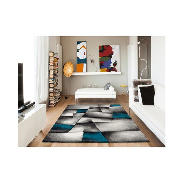 Tappeto grigio-blu , 140 x 200 cm Malmo - Universal-image-1