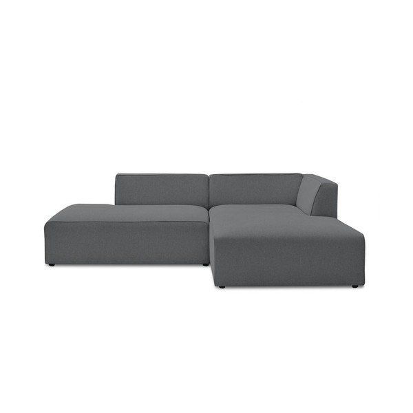 Divano angolare componibile grigio scuro (penisola a destra/a L) Megeve – Bobochic Paris