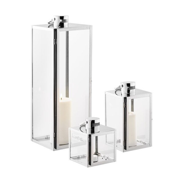 Lanterna in vetro 3 pz (altezza totale 60 cm) Pota – House Nordic-image-3