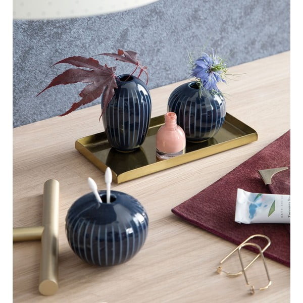 Vasi in ceramica blu scuro in set di 3 pezzi Hammershøi - Kähler Design-image-2