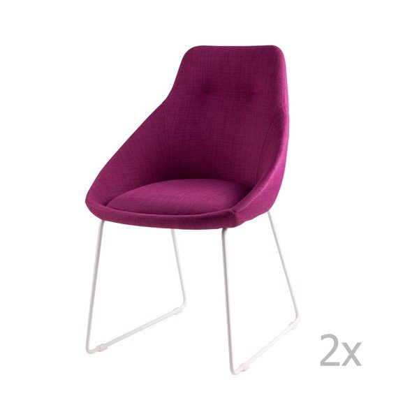 Set di 2 sedie da pranzo rosa Alba - sømcasa