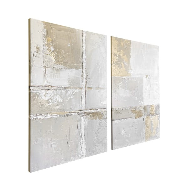 Set di quadri con elementi dipinti a mano 2 pz 50x70 cm Sail – Styler-image-3