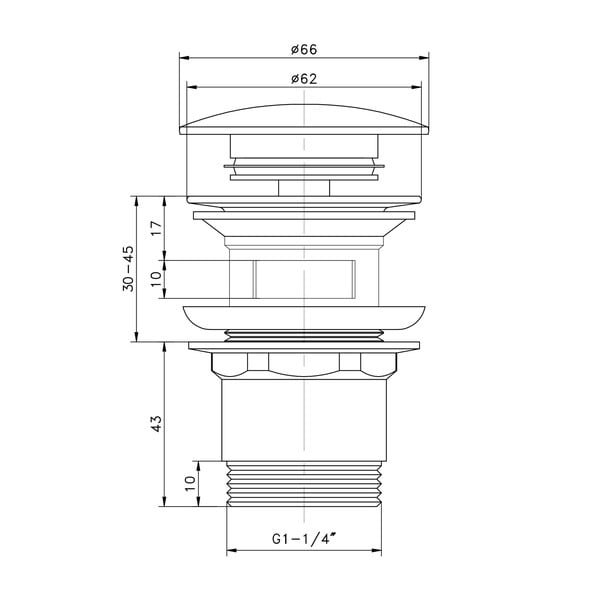 Tappo per lavabo Aqualine  – Sapho-image-1