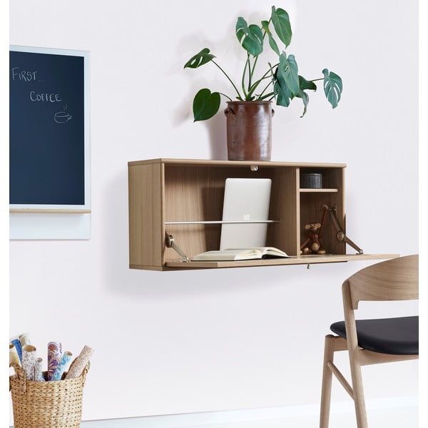 Tavolo da parete rivestito in rovere 053 Mistral - Hammel Furniture-image-1