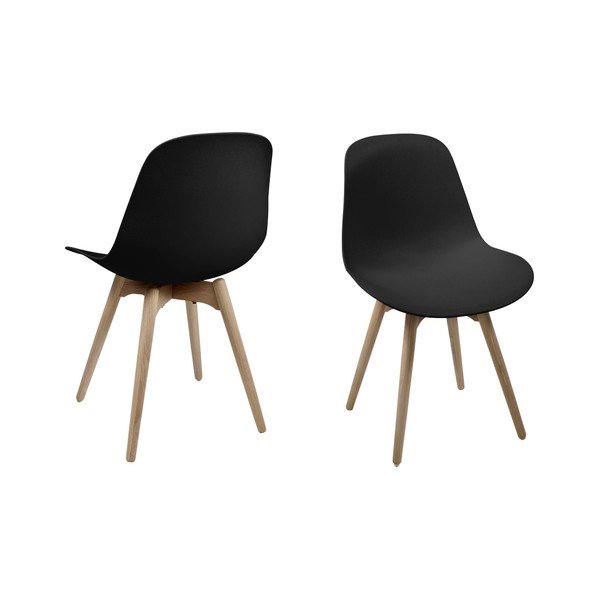 Sada 2 černých jídelních židlí Actona Scramble Dining Set