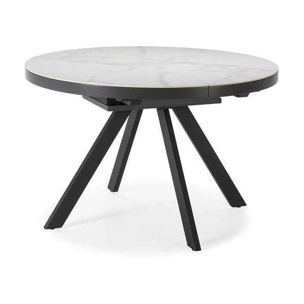 Tavolo da pranzo rotondo allungabile con piano aggiuntivo in ceramica ø 120 cm Bela - Marckeric-image-3