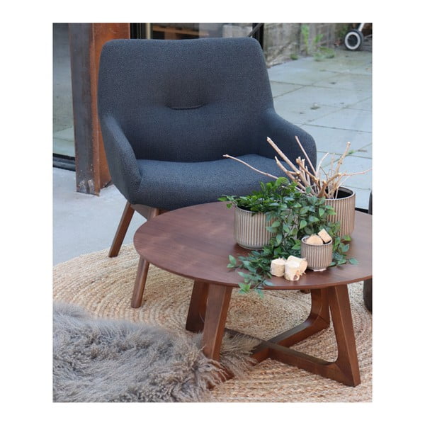 Tappeto rotondo marrone chiaro in iuta tessuto a mano ø 180 cm Bombay – House Nordic-image-1