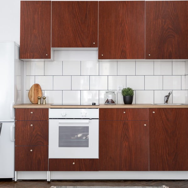 Adesivo per mobili 200x60 cm Dark Walnut Wood - Ambiance-image-1