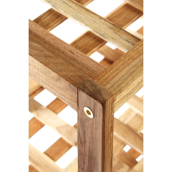Scarpiera di colore naturale in noce massiccio – Premier Housewares-image-1