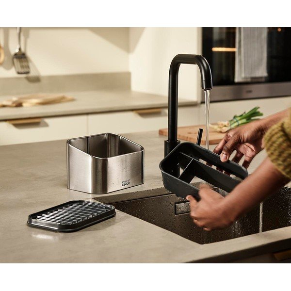 Supporto per detersivo color argento lucido in metallo Surface – Joseph Joseph-image-3