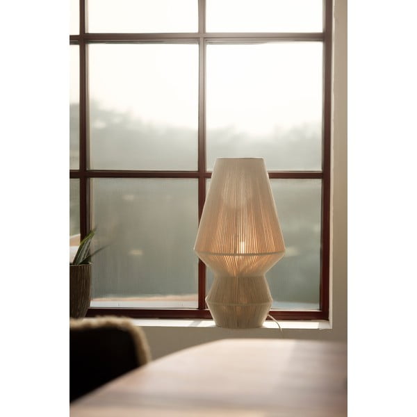 Lampada da tavolo di colore naturale con paralume in tessuto (altezza totale 54 cm) Razzo – Markslöjd-image-1