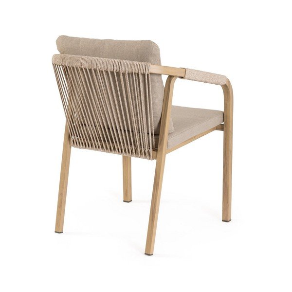 Sedia da esterno di colore naturale in metallo Kalimera – Bizzotto-image-4