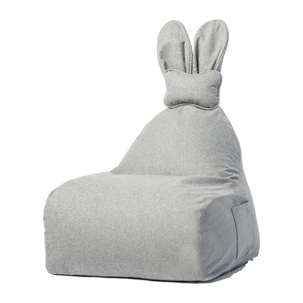 Borsa da divano per bambini grigio chiaro Funny Bunny - The Brooklyn Kids