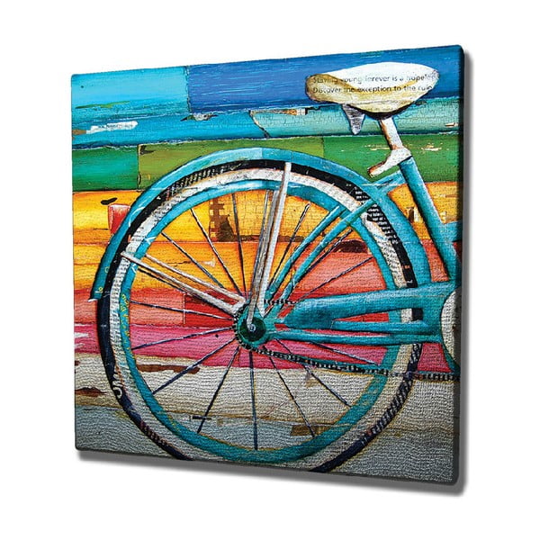 Pittura murale su tela Bike, 45 x 45 cm - Wallity