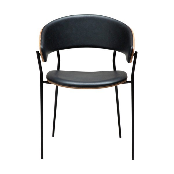 Sedia da pranzo nera con braccioli Crib – DAN-FORM Denmark-image-1