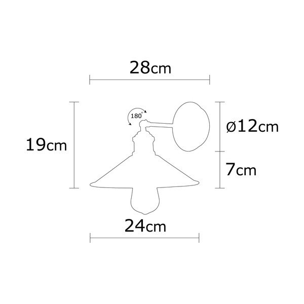 Lampada da parete color bronzo ø 24 cm Berceste – Opviq lights-image-4