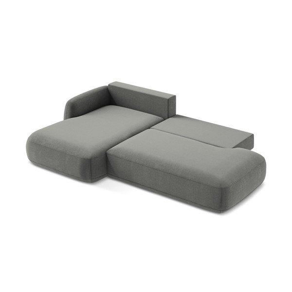 Divano angolare grigio allungabile (con penisola a sinistra/con chaise lounge) Hale – Makamii-image-3