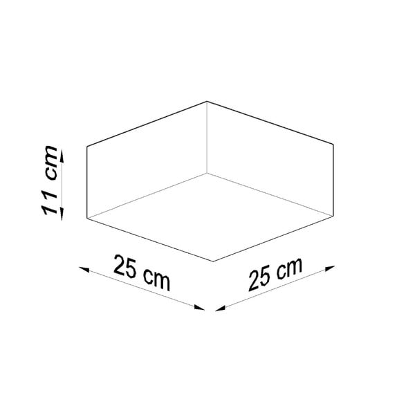 Lampada da soffitto nera 25x25 cm Mitra - Sollux-image-4