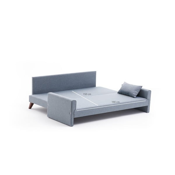 Divano letto azzurro 208 cm Bella - Balcab Home-image-3