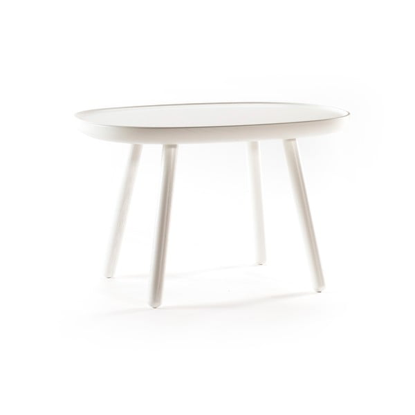 Tavolino in legno massiccio bianco , 61 x 41 cm Naïve - EMKO