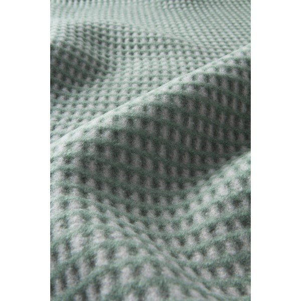 Coperta verde in misto cotone 140x180 cm Uniwaffle – Euromant-image-2
