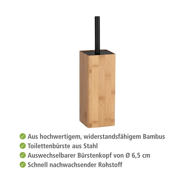 Set di accessori da bagno in bambù colore naturale Padua - Wenko-image-4