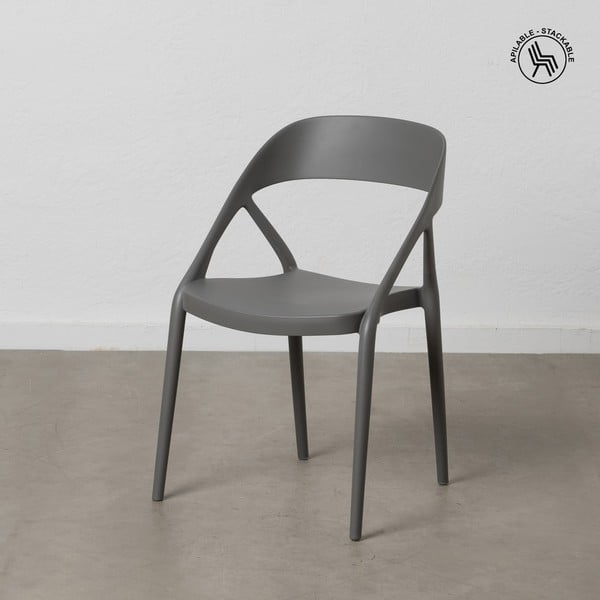 Set di 2 sedie da pranzo grigie in plastica - Ixia-image-2