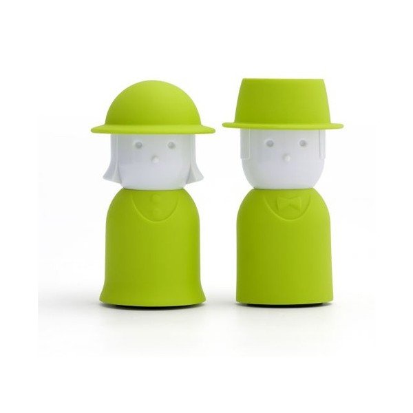 Set di saliere e pepiere verdi &CO Mr.Pepper & Mrs. Salt - Qualy