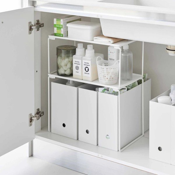 Ripiano aggiuntivo bianco in metallo 41x19 cm Tower – YAMAZAKI-image-3