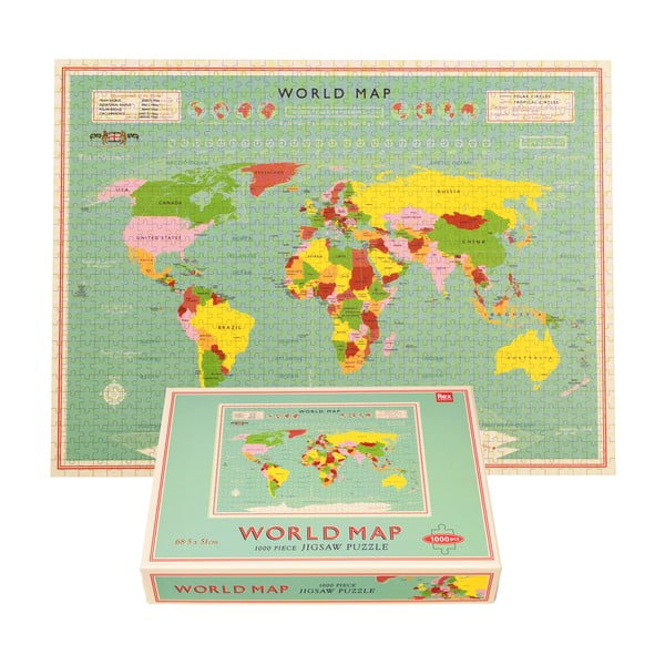 Puzzle 1000 pezzi World Map - Rex London