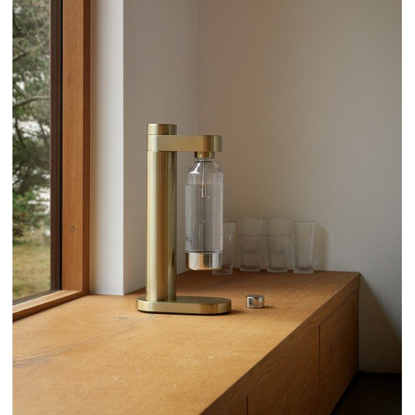 Set per bevande gassate color ottone in acciaio inox Brus – Stelton-image-1