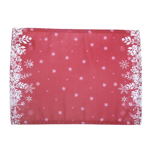 Set di 2 tovagliette rosse con motivo natalizio Mike & Co. NEW YORK Fiocchi di neve al miele, 33 x 45 cm - Mike & Co. NEW YORK