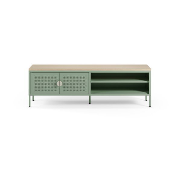 Mobile TV color menta/di colore naturale in metallo 160x50x35 cm Sayla – Marckeric